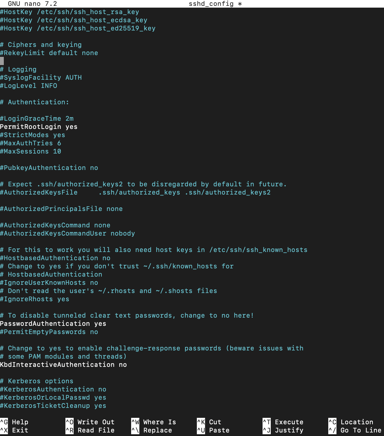 Configuration Files Before