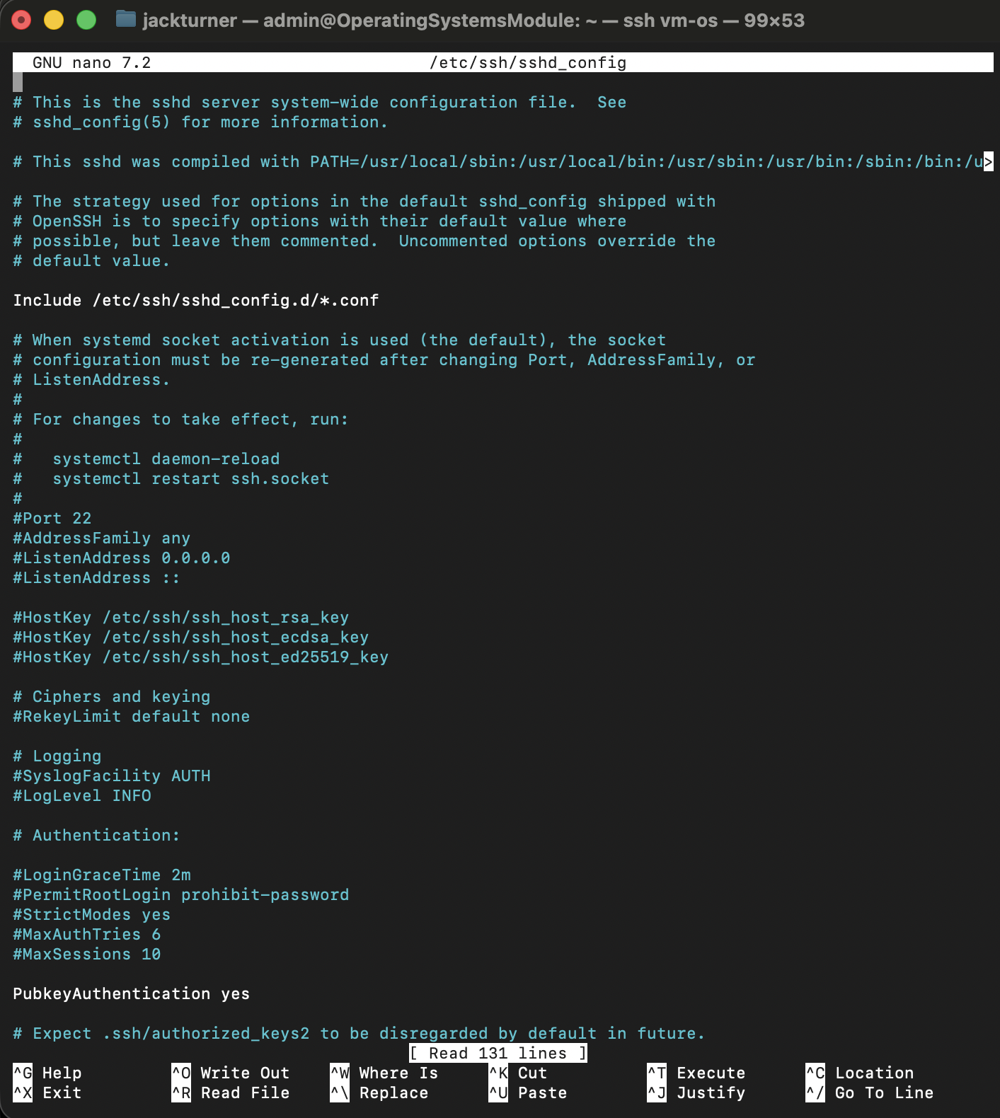 SSH Evidence Config File